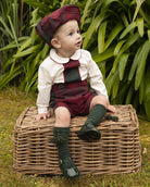 Sonata AW24 PRE-ORDER - Burgundy Collection Baby Boys Outfit - Mariposa Children's Boutique