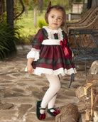 Sonata AW24 PRE-ORDER - Burgundy Collection Girls Puffball Dress - Mariposa Children's Boutique