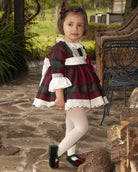 Sonata AW24 PRE-ORDER - Burgundy Collection Girls Puffball Dress - Mariposa Children's Boutique