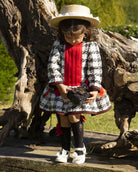 Sonata AW24 PRE-ORDER - Chanel Cream, Black and Red Collection Girl's Dropwaist Dress - Mariposa Children's Boutique