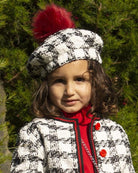 Sonata AW24 PRE-ORDER - Chanel Cream, Black and Red Collection Girls 4pc Skirt Set - Mariposa Children's Boutique