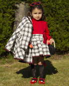 Sonata AW24 PRE-ORDER - Chanel Cream, Black and Red Collection Girls Coat - Mariposa Children's Boutique