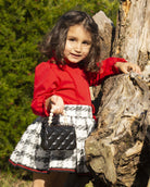 Sonata AW24 PRE-ORDER - Chanel Cream, Black & Red Collection Girls Skirt & Blouse Set - Mariposa Children's Boutique