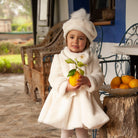 Sonata AW24 PRE-ORDER - Girls Cream Fur Coat & Hat - Mariposa Children's Boutique