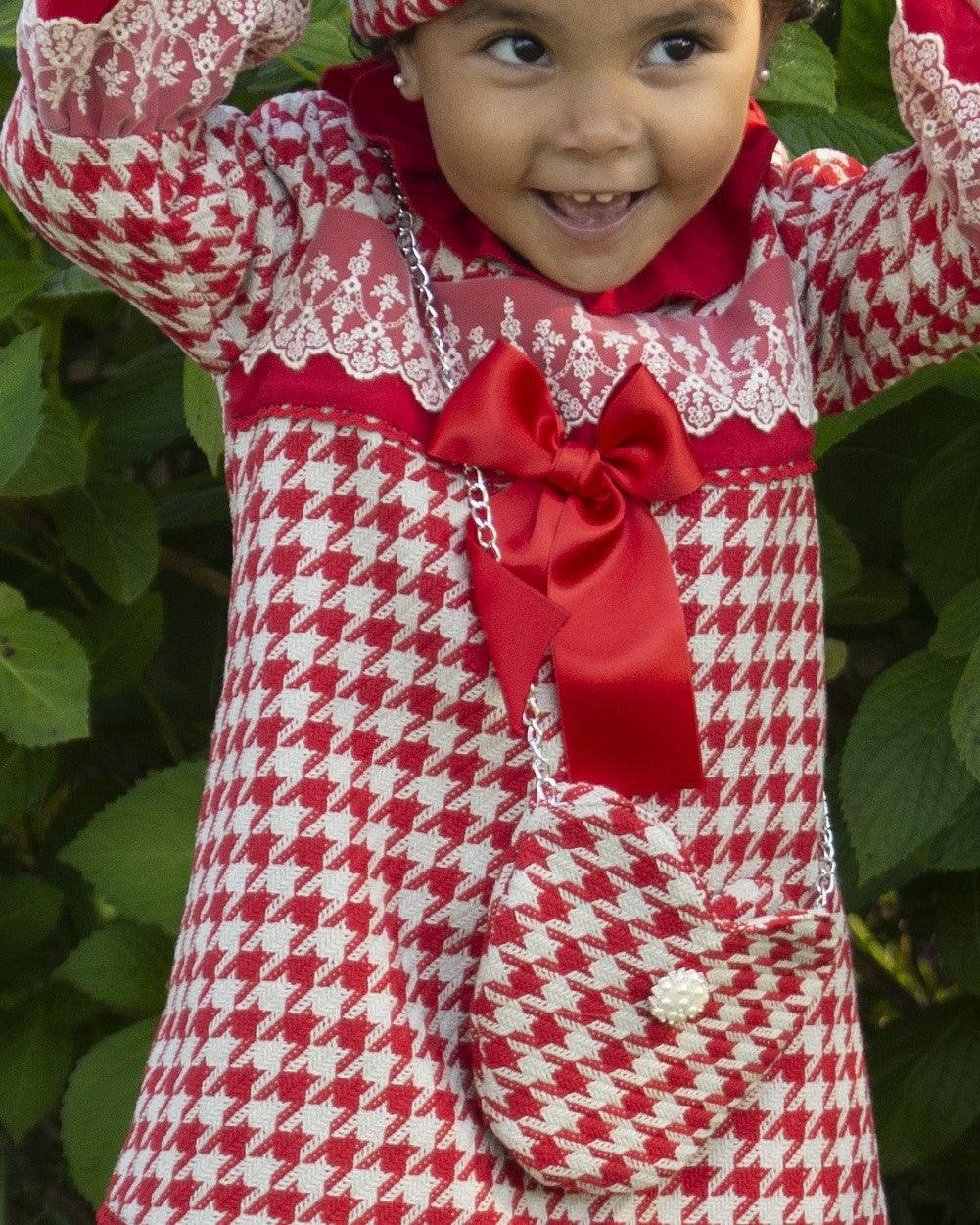 Sonata AW24 PRE-ORDER - Red Check Collection Girls A-Line Dress - Mariposa Children's Boutique