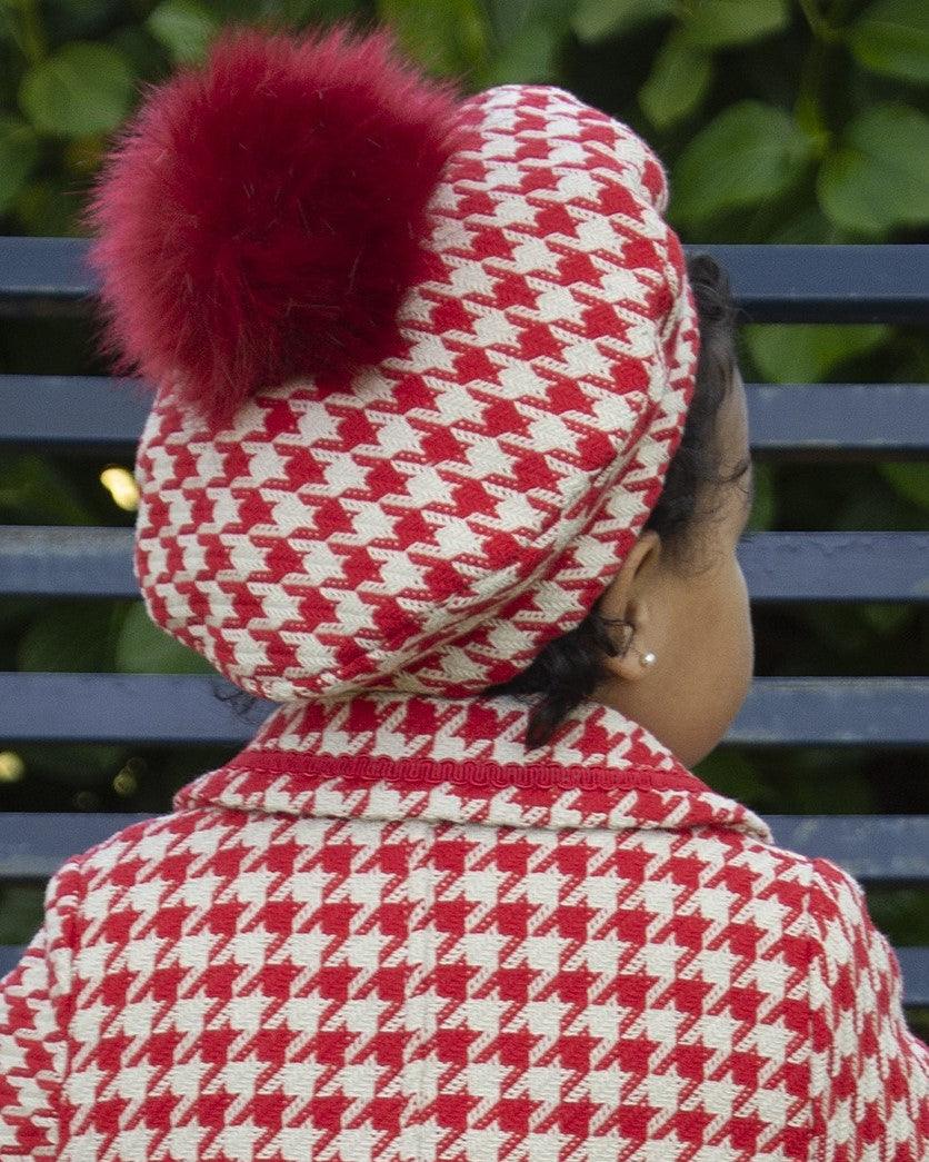 Sonata AW24 PRE-ORDER - Red Check Collection Girls Coat & Hat - Mariposa Children's Boutique