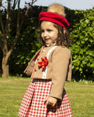 Sonata AW24 PRE-ORDER - Red Check Collection Girls Skirt, Blouse & Jacket Set - Mariposa Children's Boutique