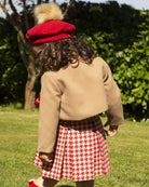 Sonata AW24 PRE-ORDER - Red Check Collection Girls Skirt, Blouse & Jacket Set - Mariposa Children's Boutique