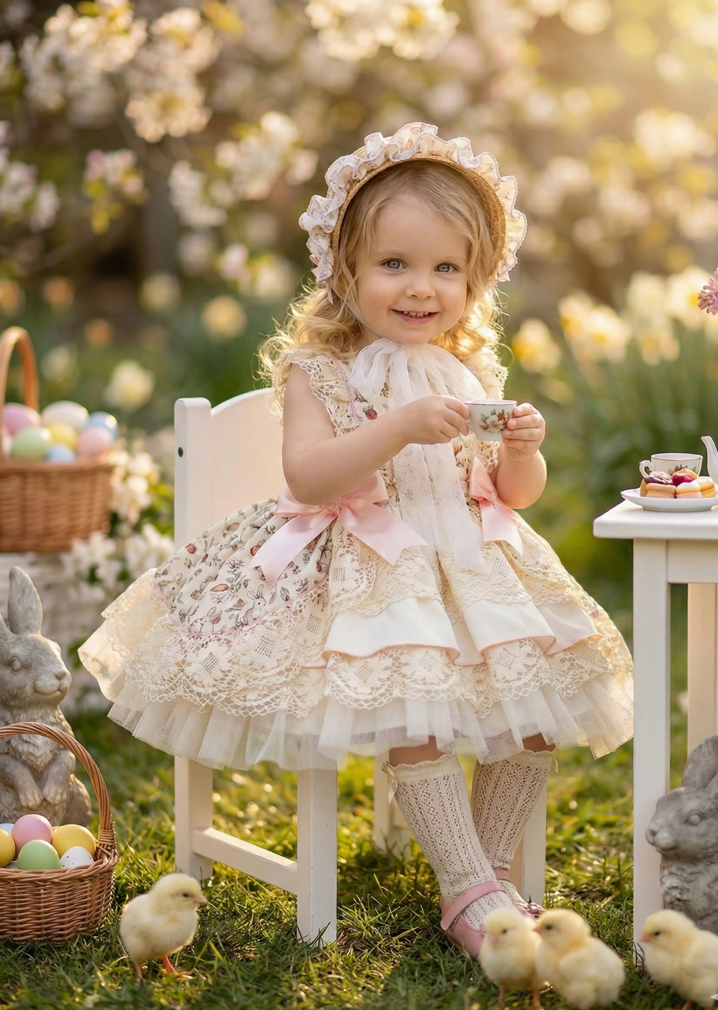 Sonata EASTER Made to Order - Girls Bunny Print Dress
