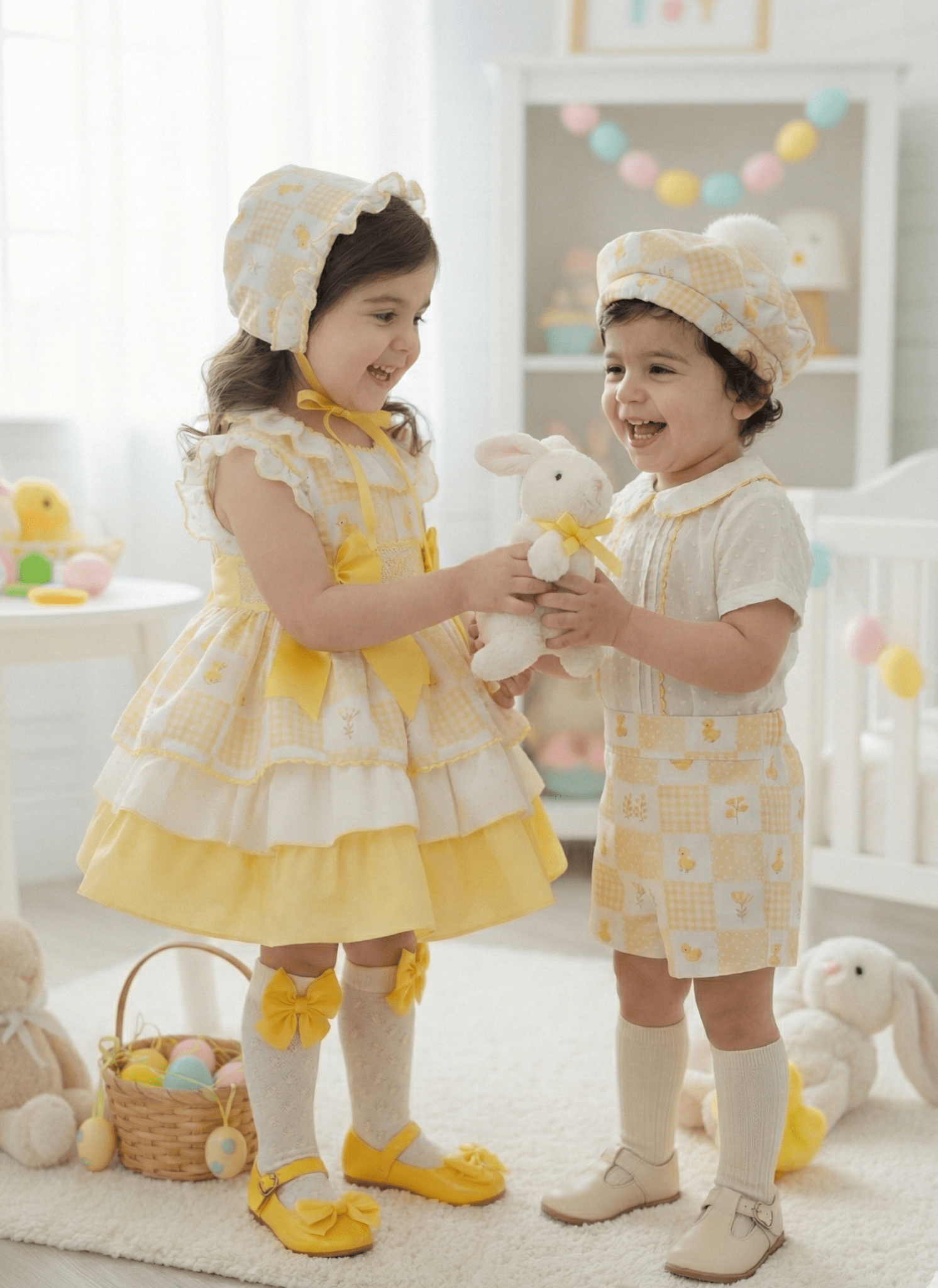 Sonata EASTER Made to Order - Girls Yellow Chick Puffball Dress