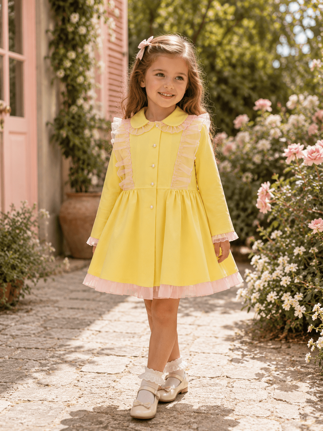 Sonata Girls Yellow & Pink Summer Coat 9yr | Clearance Sale