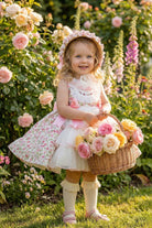 Sonata girls pink floral puffball dress for SS26