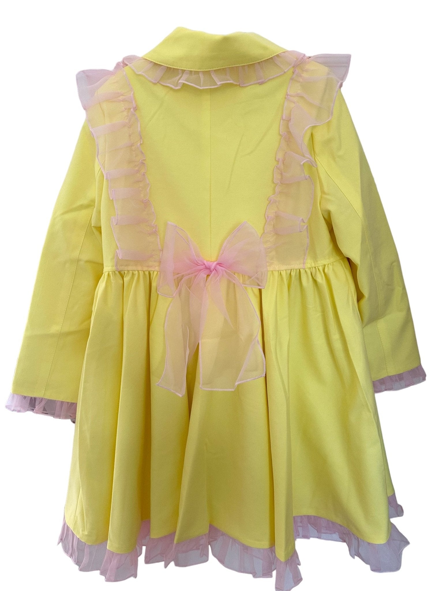 Sonata SS25 - Girls Yellow & Pink Summer Coat - Mariposa Children's Boutique