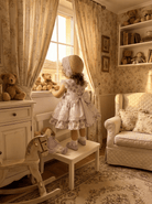 Sonata SS26 Made to Order - Girls Lavender Floral Print Puffball Dress