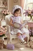 Sonata SS26 Made to Order - Girls Lavender Smocked Floral Print Dress