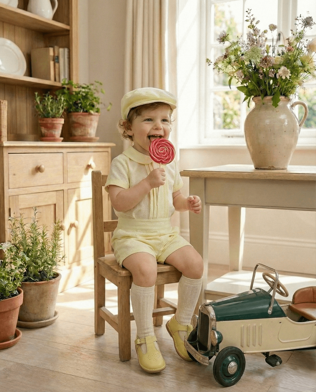 Sonata SS26 PRE - ORDER - Boys Lemon Pique Shorts & Shirt Set