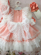 Sonata SS26 PRE - ORDER - Girls Orquidia Coral Puffball Dress VE21 - 29