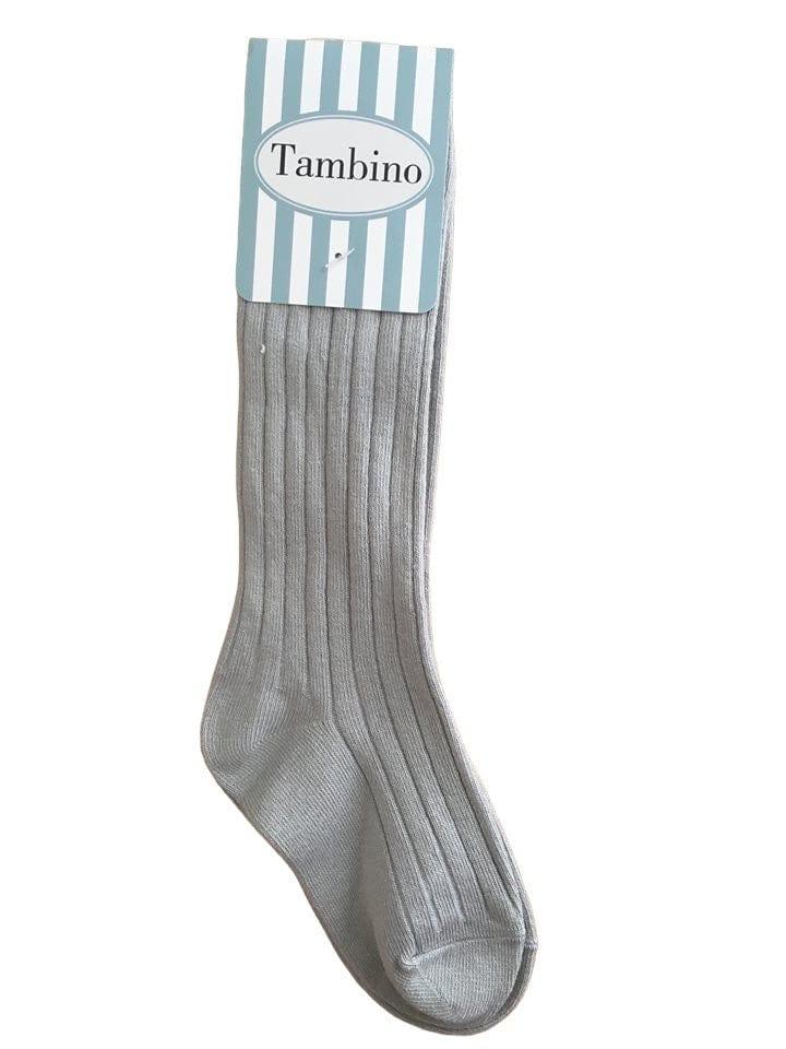 Boys Grey Ribbed Socks