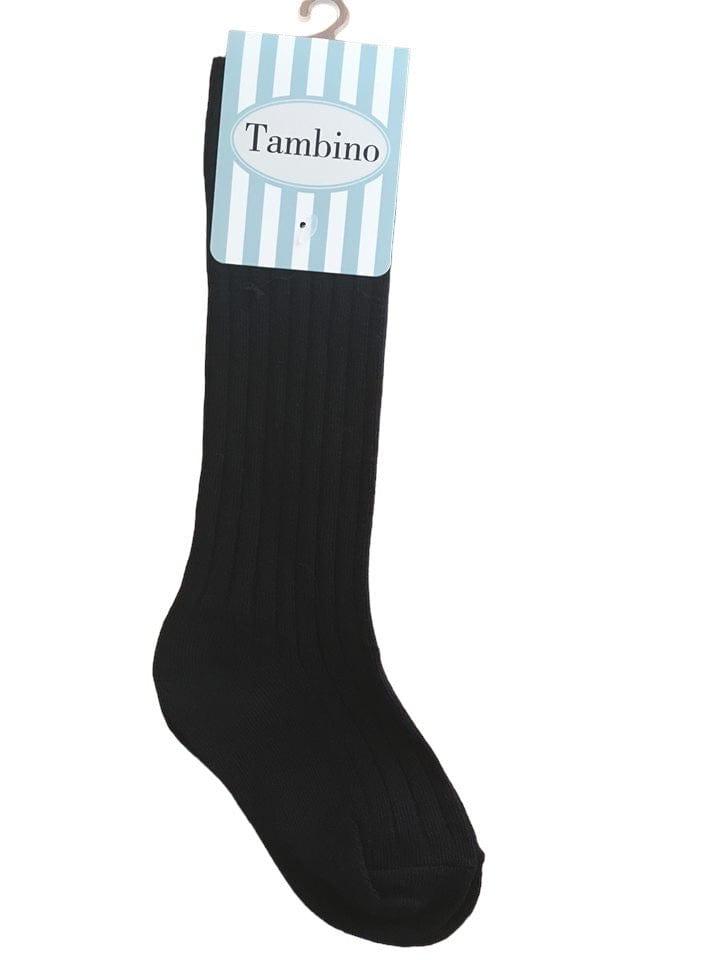 Tambino Socks - Boys Navy Ribbed Knee High Socks - Mariposa Children's Boutique