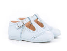 Boys Leather Baby Blue T-Bar Shoes