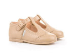 Boys Camel Leather T-Bar Shoes