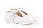 Angelitos - Boys White Leather T-Bar Shoes - Mariposa Children's Boutique