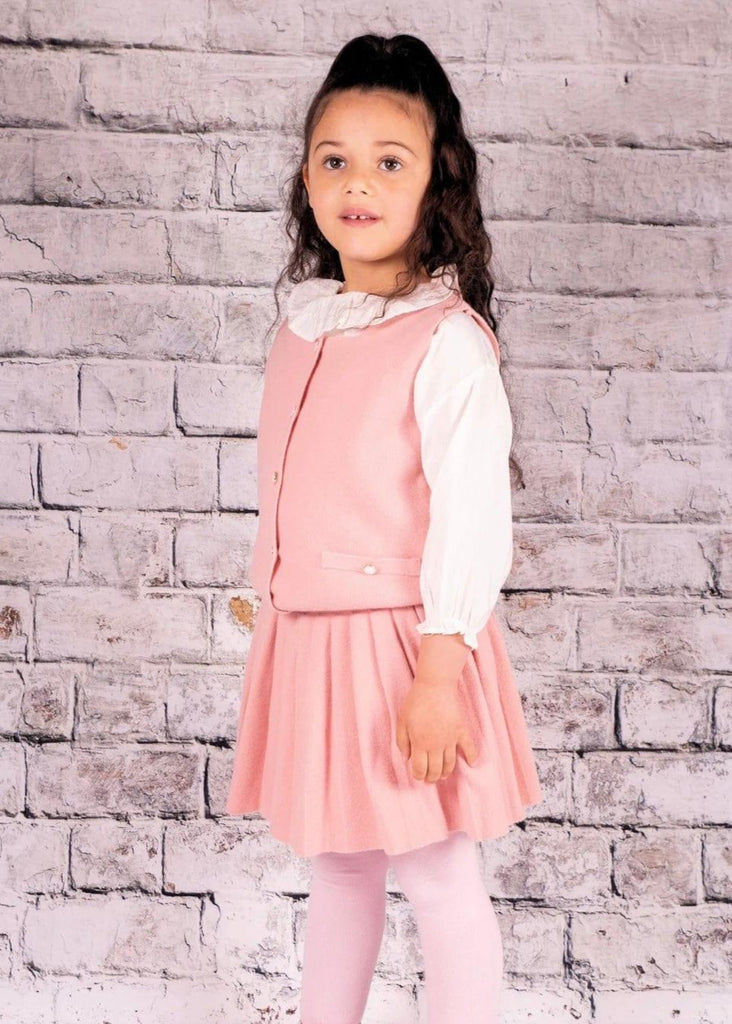 Beau Kid AW22 - Girls 3pc Pink Knitted Set - Mariposa Children's Boutique