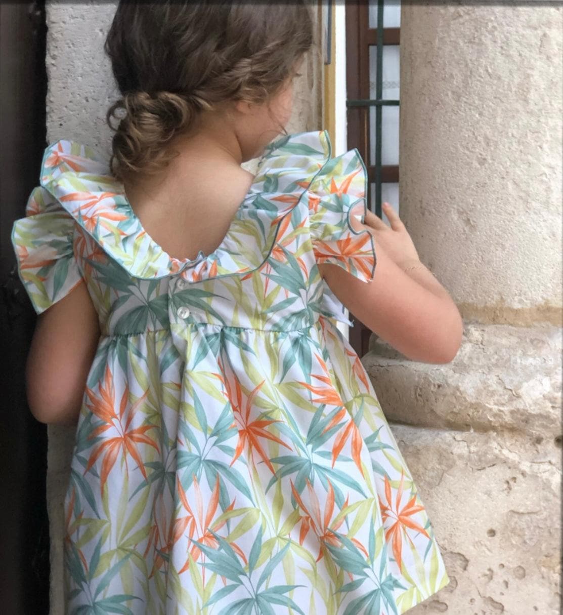 El Copo / La Peppa Tropical Print Girls Summer Dress - Mariposa Children's Boutique