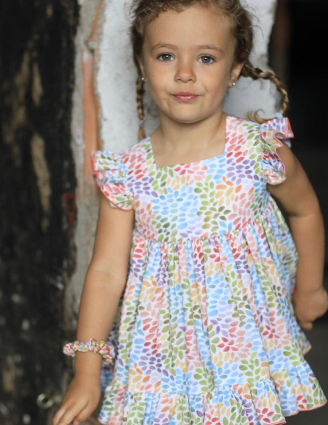 CLEARANCE DEAL - El Copo / Lililu - Girls Multi Coloured Summer Dress - Mariposa Children's Boutique