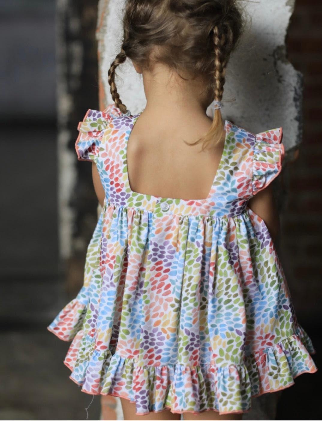 CLEARANCE DEAL - El Copo / Lililu - Girls Multi Coloured Summer Dress - Mariposa Children's Boutique