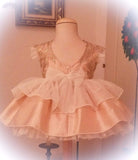 CLEARANCE DEAL - Exclusive - Gold & Sequin Design Puffball Dress 10yrs - Mariposa Children's Boutique