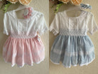 Lolattes SS21 - Emily 2 Dress & Headpiece -  PINK or BLUE - Mariposa Children's Boutique