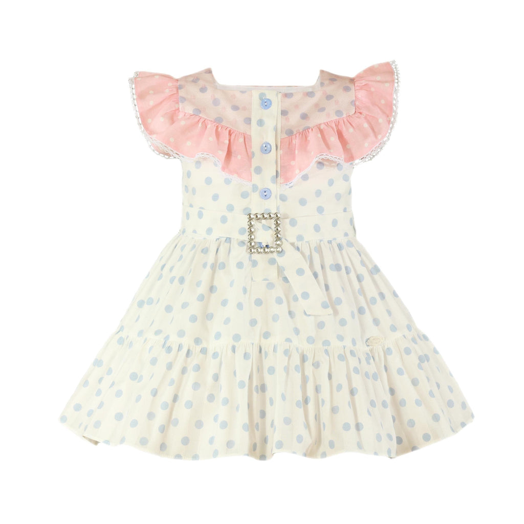 Miranda SS22 - Girls Polka Dot Dress 245V - Mariposa Children's Boutique