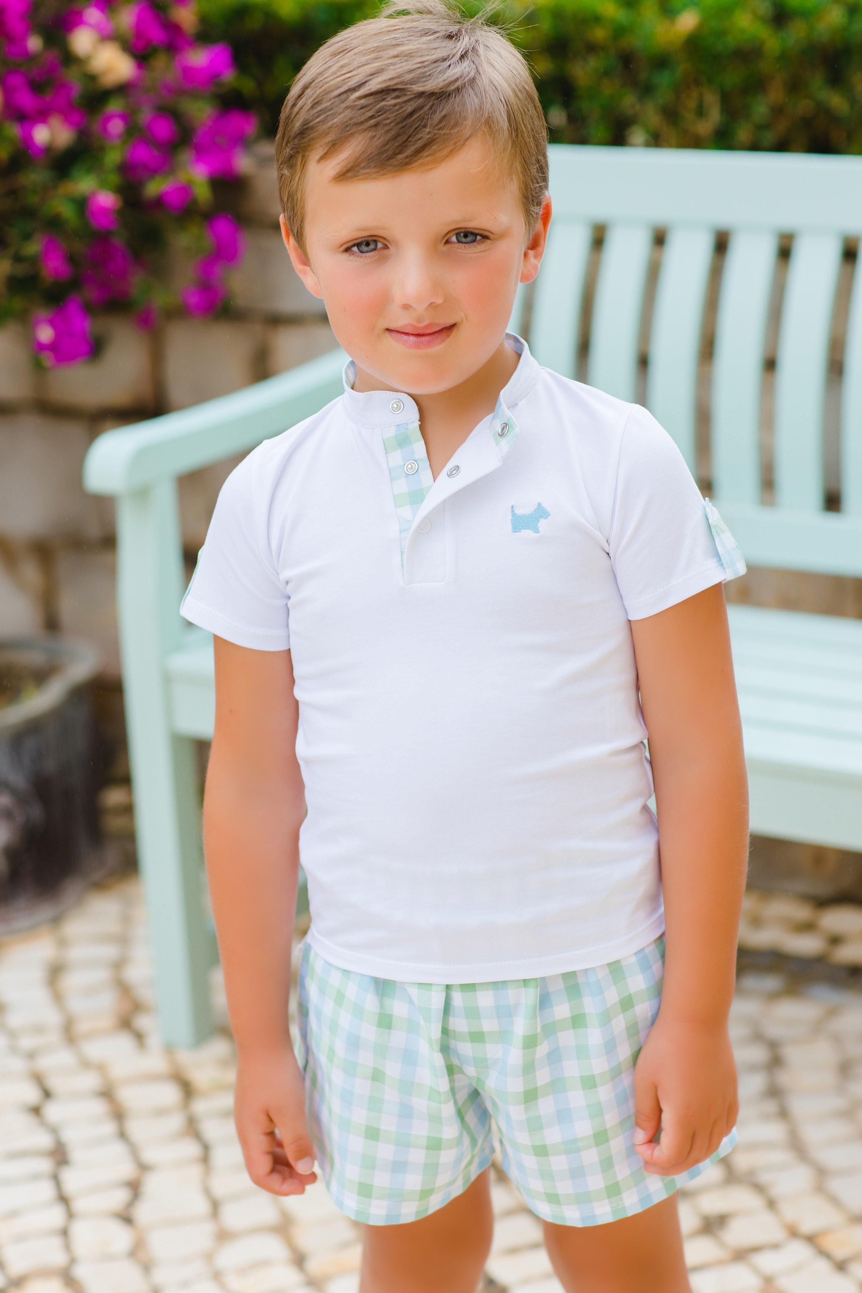 Sal & Pimenta SS22 - Boys Wild Garden Shorts & T-Shirt Set - Mariposa Children's Boutique