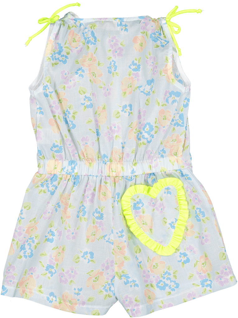 Sal & Pimenta SS22 - Girls Hawaiian Floral Print Playsuit - Mariposa Children's Boutique