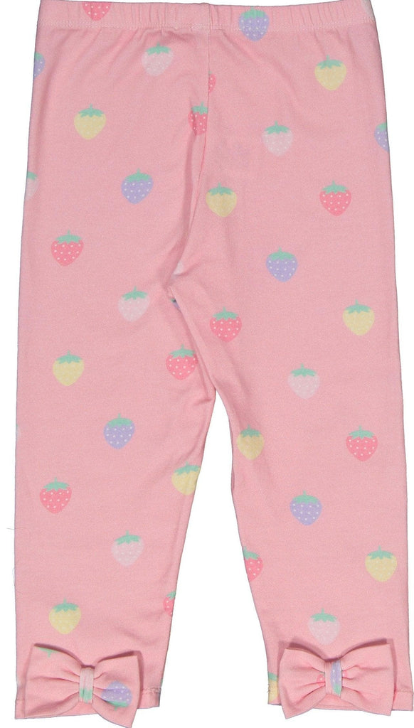 Sal & Pimenta SS22 - Pastel Patch Pink Bow Leggings - Mariposa Children's Boutique