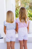 Sal & Pimenta SS22 - Girls Pink Classics Shorts Set - Mariposa Children's Boutique