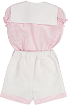 Sal & Pimenta SS22 - Girls Pink Classics Shorts Set - Mariposa Children's Boutique