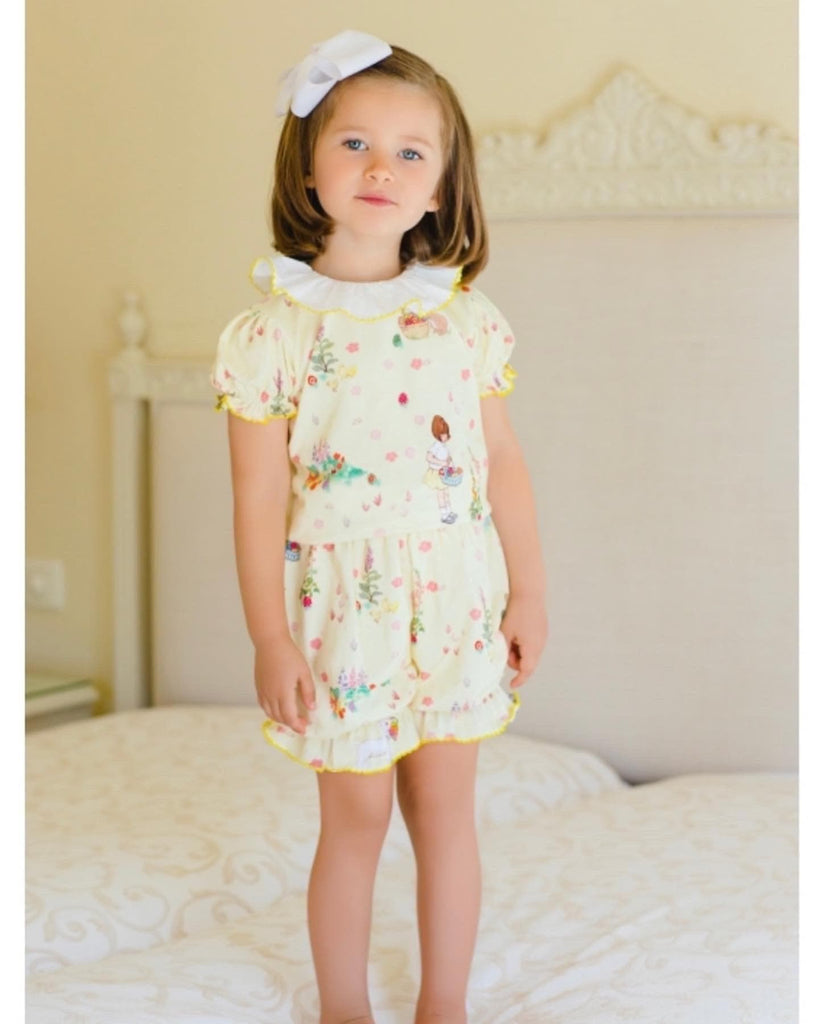 Sal & Pimenta SS22 - Yellow Spring Pyjamas - Mariposa Children's Boutique