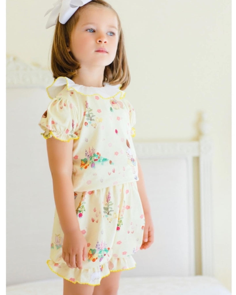 Sal & Pimenta SS22 - Yellow Spring Pyjamas - Mariposa Children's Boutique