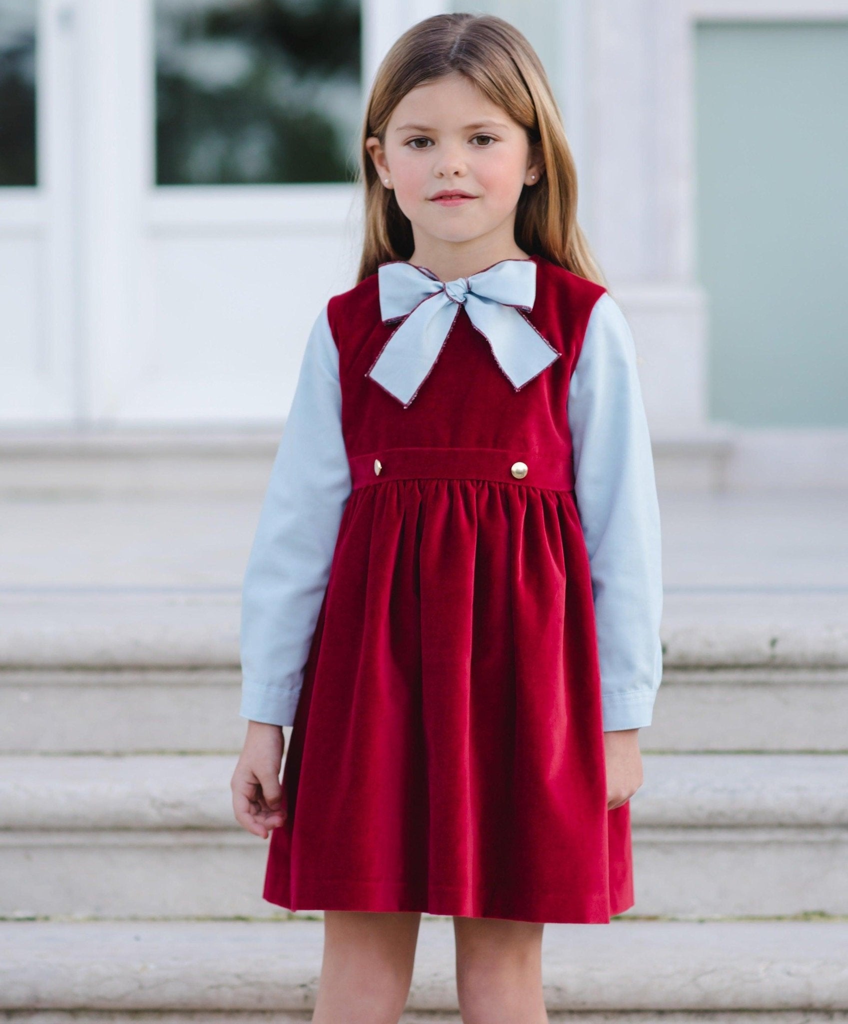 Sal Pimenta Burgundy Dress with Matching Blouse