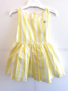 Alhuka SS23 - Girls Altea Yellow Stripe Summer Dress - Mariposa Children's Boutique