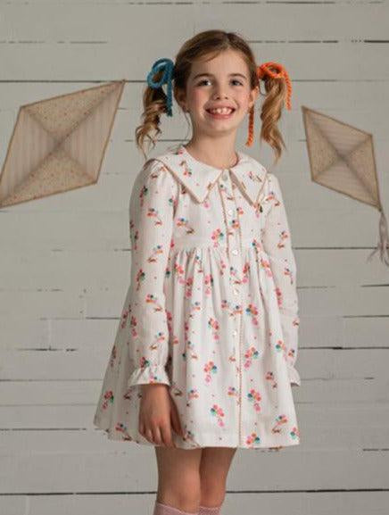 CLEARANCE SALE Alhuka Kids - Multi Coloured Cotton Dress - Mariposa Children's Boutique