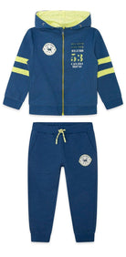 Canada House - Boys Navy & Lime Hoodie & Bottoms Set - Mariposa Children's Boutique