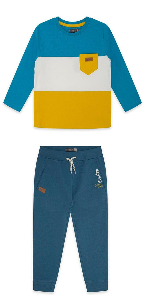 Canada House - Boys Skate Casual T-Shirt & Tracksuit Bottoms - Mariposa Children's Boutique