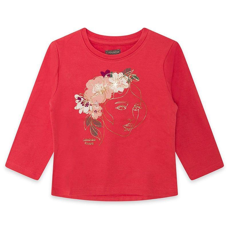 CLEARANCE SALE - Canada House - Girls Long Sleeved Top & Floral Print Leggings Set - Mariposa Children's Boutique