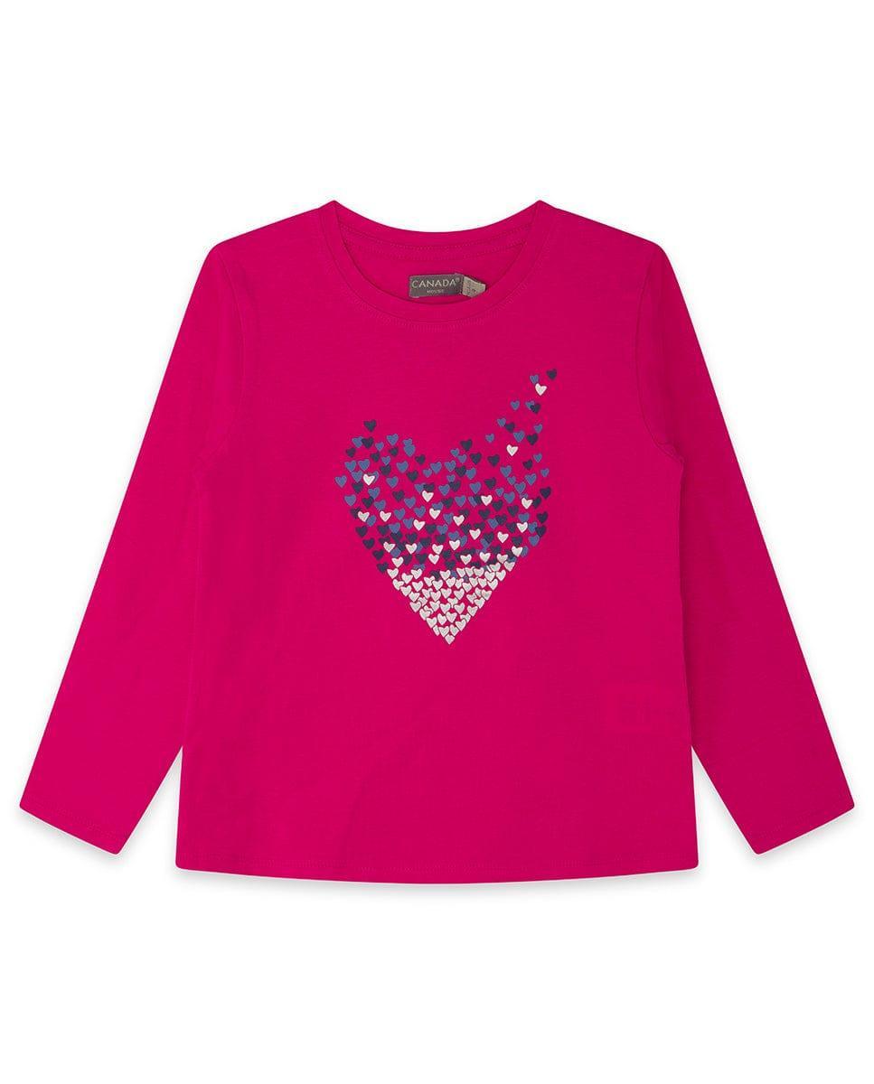 CLEARANCE SALE - Canada House - Girls Pink T-Shirt with Multi Coloured Heart Leggings - Mariposa Children's Boutique