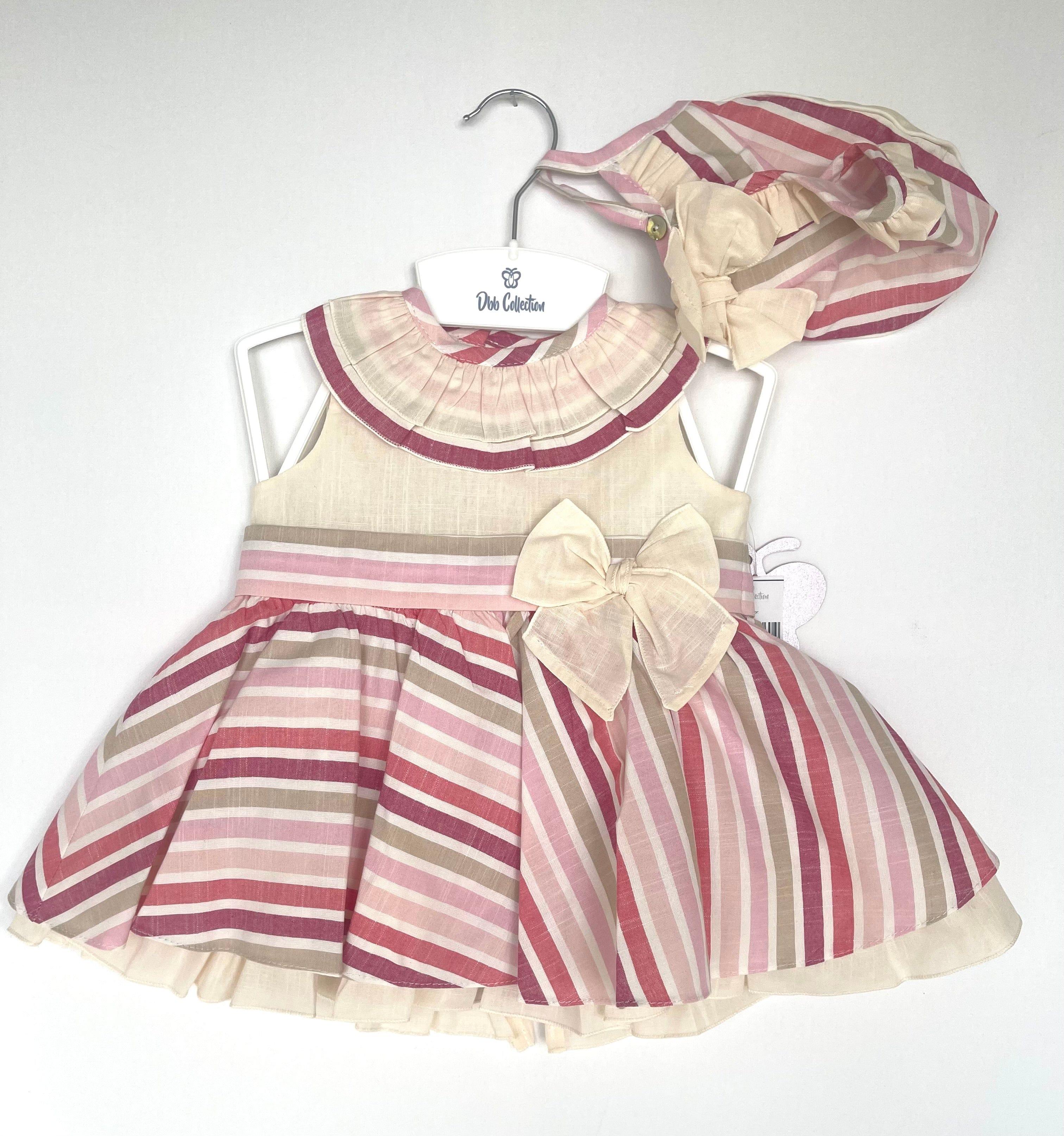 Babine Girls Teacup Ruffle Dress, Pants & Bonnet Set 2122004