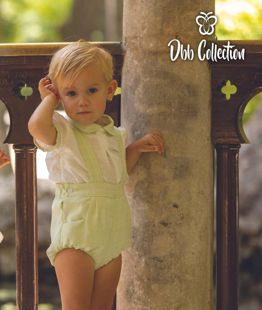 DBB Collection SS23 - Boys Light Green Shorts & Shirt Set - Mariposa Children's Boutique