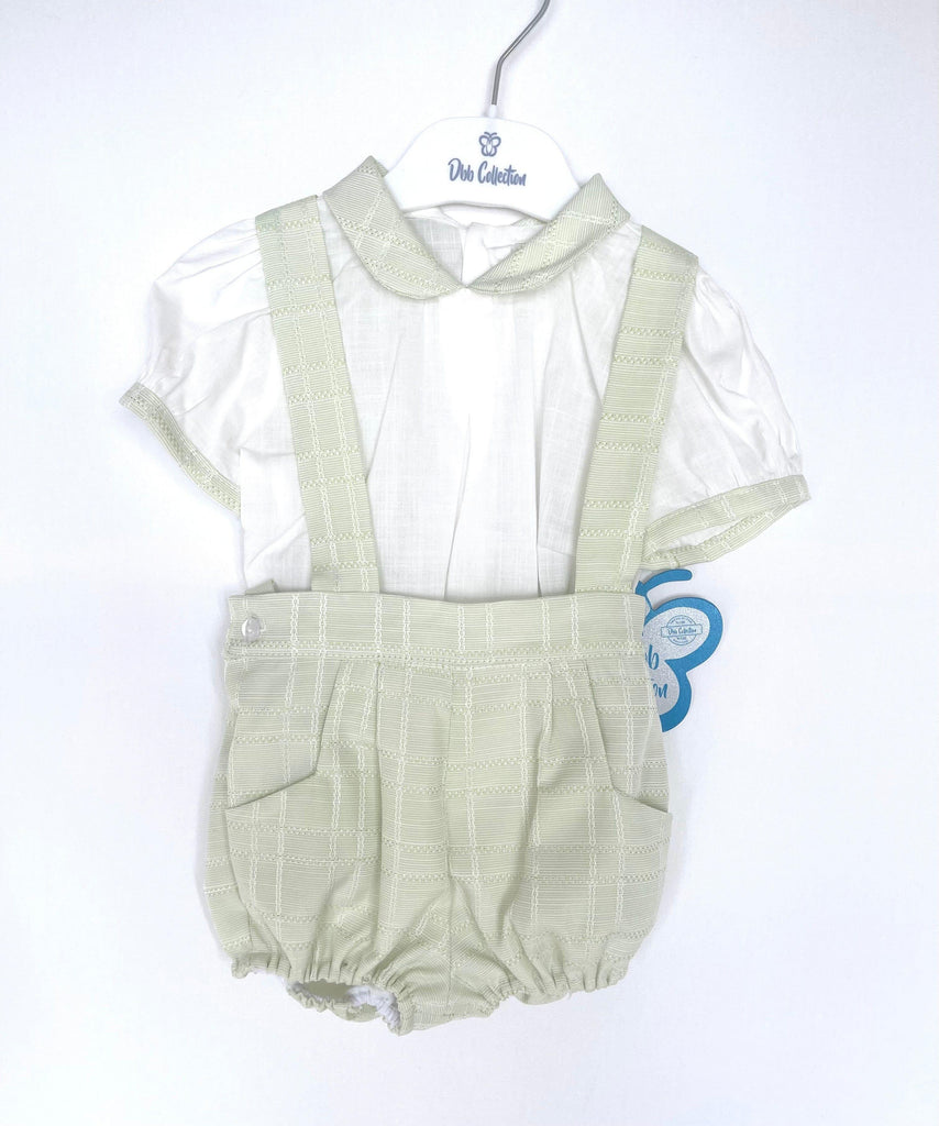 DBB Collection SS23 - Boys Light Green Shorts & Shirt Set - Mariposa Children's Boutique